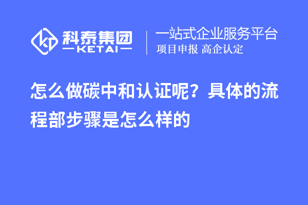 怎么做碳中和認(rèn)證呢?具體的流程部步驟是怎么樣的