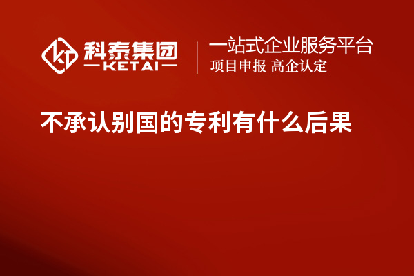 不承認(rèn)別國(guó)的專利有什么后果