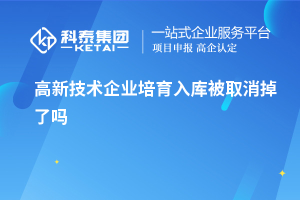 高新技術企業(yè)培育入庫被取消掉了嗎