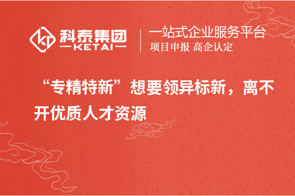 “專精特新”想要領(lǐng)異標(biāo)新，離不開(kāi)優(yōu)質(zhì)人才資源