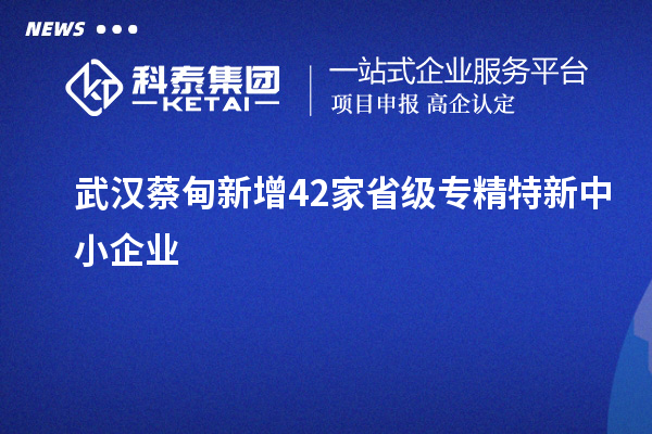 武漢蔡甸新增42家省級專精特新中小企業