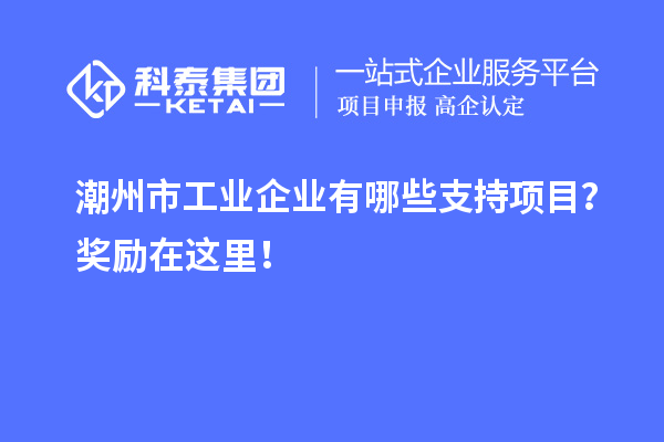 潮州市工業(yè)企業(yè)有哪些支持項目？獎勵在這里！