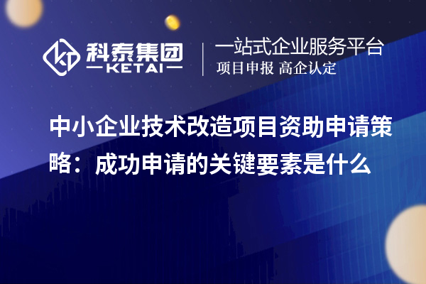 中小企業(yè)技術改造項目資助申請策略：成功申請的關鍵要素是什么