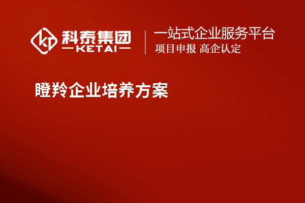 瞪羚企業培養方案