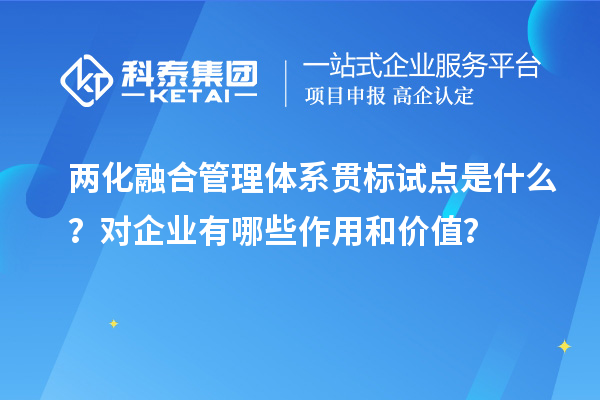 兩化融合管理體系貫標試點是什么？對企業(yè)有哪些作用和價值？
