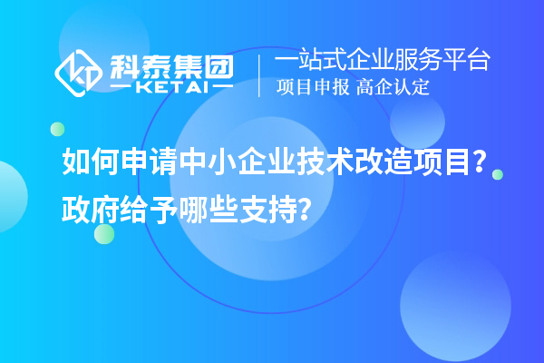 如何申請中小企業<a href=http://m.duckwijs.com/fuwu/jishugaizao.html target=_blank class=infotextkey>技術改造</a>項目？政府給予哪些支持？