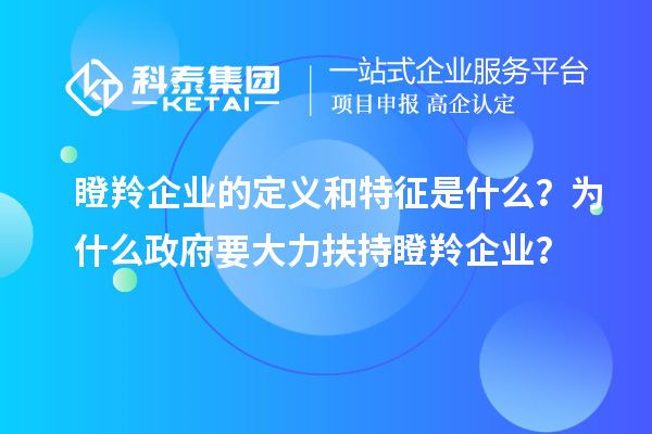瞪羚企業(yè)的定義和特征是什么?為什么政府要大力扶持瞪羚企業(yè)?
