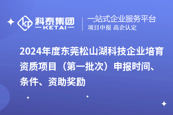 2024年度東莞松山湖科技企業(yè)培育資質(zhì)項(xiàng)目（第一批次）申報(bào)時(shí)間、條件、資助獎(jiǎng)勵(lì)