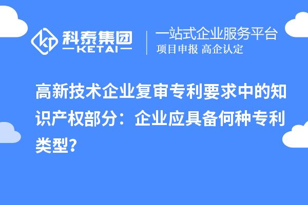 高新技術企業復審專利要求中的知識產權部分：企業應具備何種專利類型？