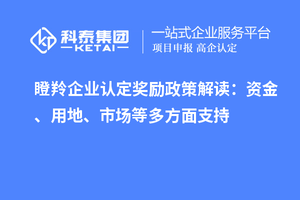瞪羚企業(yè)認定獎勵政策解讀：資金、用地、市場等多方面支持