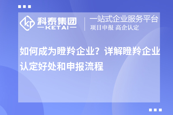 如何成為瞪羚企業(yè)？詳解瞪羚企業(yè)認定好處和申報流程