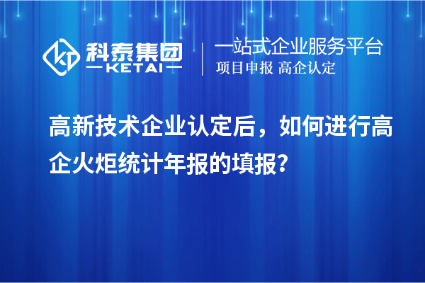 高新技術企業(yè)認定后，如何進行高企火炬統(tǒng)計年報的填報？