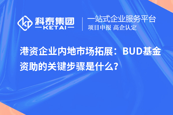 港資企業(yè)內(nèi)地市場拓展：BUD基金資助的關(guān)鍵步驟是什么？
