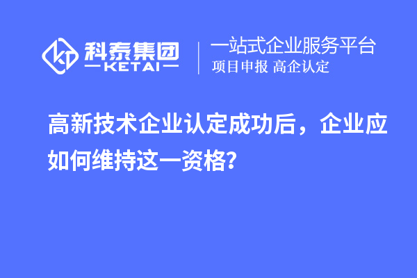 高新技術(shù)企業(yè)認(rèn)定成功后，企業(yè)應(yīng)如何維持這一資格？