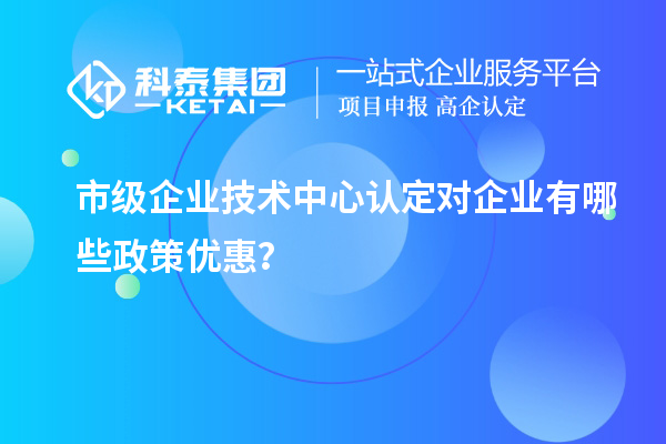 市技術(shù)中心有哪些政策支持？企業(yè)能得到什么優(yōu)惠？