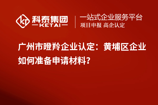 廣州市瞪羚企業認定:黃埔區企業如何準備申請材料?