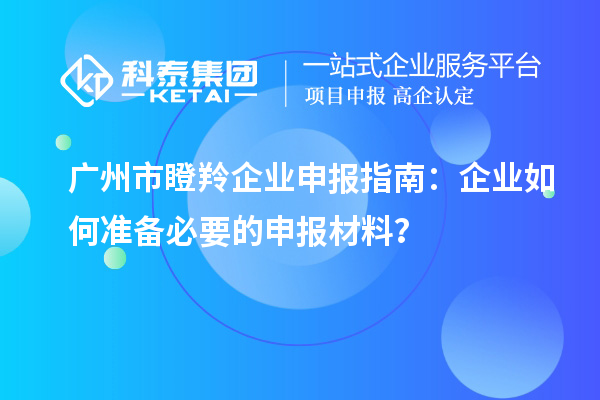 廣州市瞪羚企業申報指南:企業如何準備必要的申報材料?