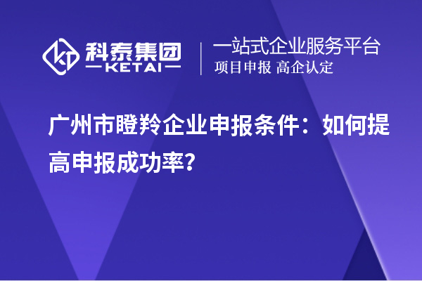 廣州市瞪羚企業申報條件：如何提高申報成功率？