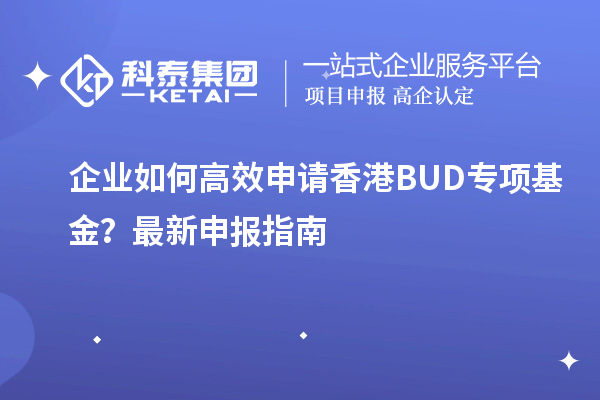 企業(yè)如何高效申請(qǐng)香港BUD專項(xiàng)基金？最新申報(bào)指南