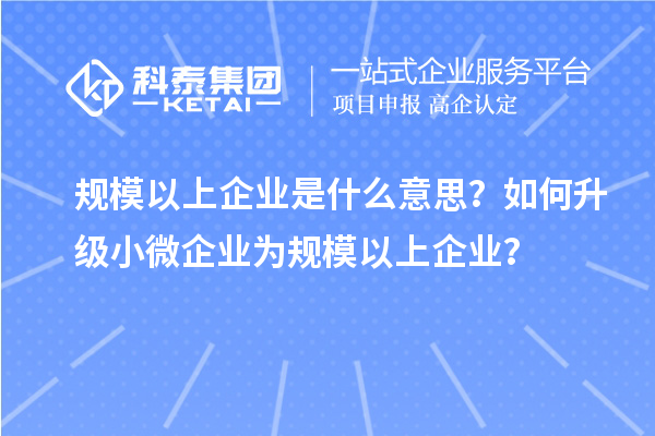 規(guī)模以上企業(yè)是什么意思？如何升級小微企業(yè)為規(guī)模以上企業(yè)？