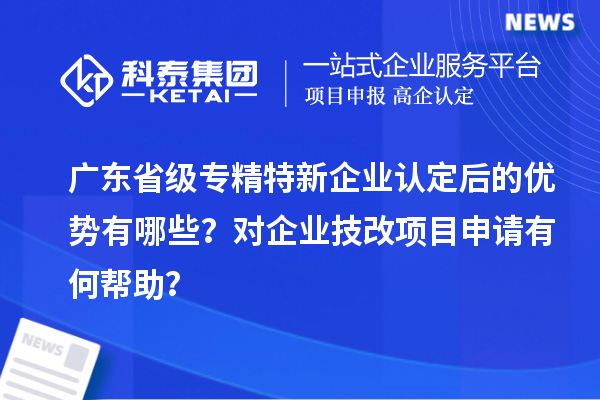 廣東省級(jí)專精特新企業(yè)認(rèn)定后的優(yōu)勢(shì)有哪些？對(duì)企業(yè)技改項(xiàng)目申請(qǐng)有何幫助？