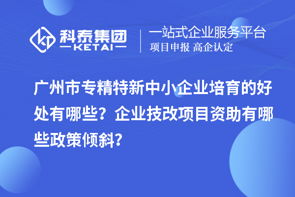 廣州市專精特新中小企業培育的好處有哪些?企業<a href=http://m.duckwijs.com/fuwu/jishugaizao.html target=_blank class=infotextkey>技改</a>項目資助有哪些政策傾斜?
