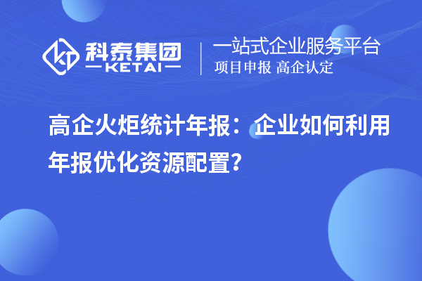 高企火炬統(tǒng)計(jì)年報(bào)：企業(yè)如何利用年報(bào)優(yōu)化資源配置？