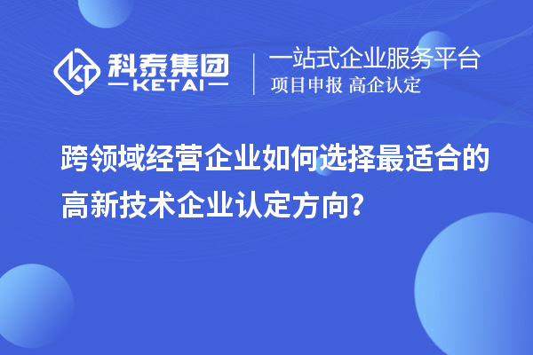 跨領域經營企業如何選擇最適合的高新技術企業認定方向？