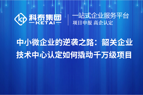 中小微企業的逆襲之路：韶關企業技術中心認定如何撬動千萬級項目