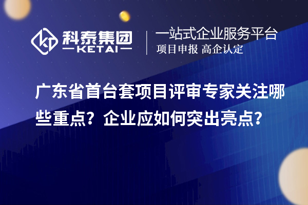 廣東省首臺套項目評審專家關注哪些重點？企業應如何突出亮點？