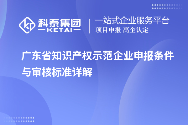 廣東省知識產權示范企業申報條件與審核標準詳解