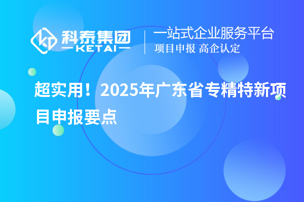 超實用!2025年廣東省專精特新<a href=http://m.duckwijs.com/shenbao.html target=_blank class=infotextkey>項目申報</a>要點