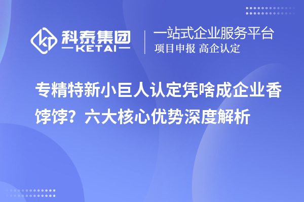 專精特新小巨人認(rèn)定憑啥成企業(yè)香餑餑？六大核心優(yōu)勢深度解析