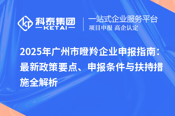 2025年廣州市瞪羚企業申報指南:最新政策要點、申報條件與扶持措施全解析