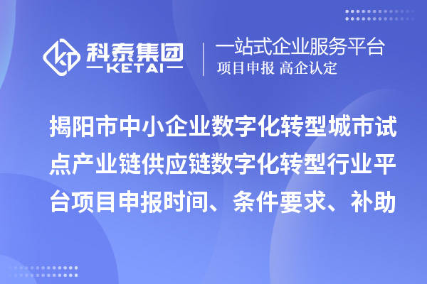 揭陽市中小企業數字化轉型城市試點產業鏈供應鏈數字化轉型行業平臺<a href=http://m.duckwijs.com/shenbao.html target=_blank class=infotextkey>項目申報</a>時間、條件要求、補助獎勵