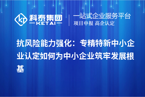抗風險能力強化：專精特新中小企業認定如何為中小企業筑牢發展根基