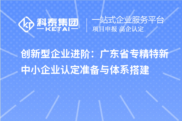 創新型企業進階：廣東省專精特新中小企業認定準備與體系搭建