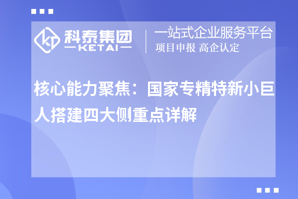 核心能力聚焦：國家專精特新小巨人搭建四大側重點詳解